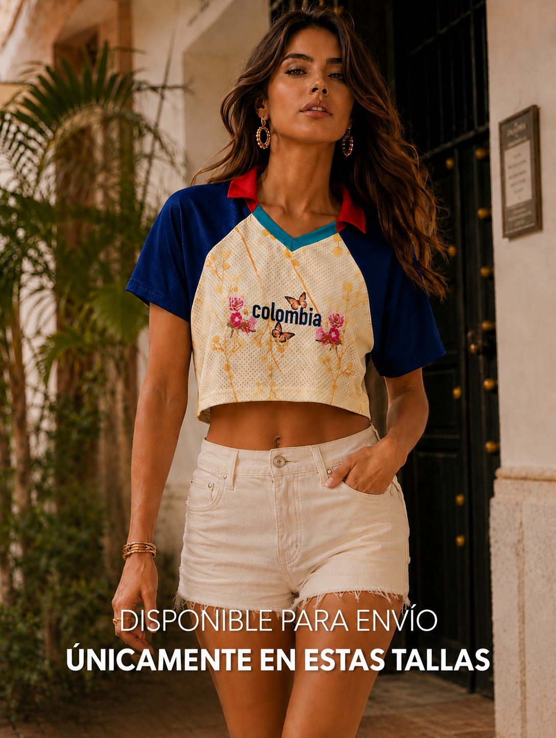 Camiseta amarilla corta disponible para envío