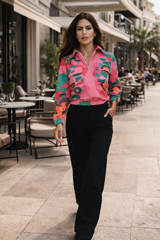 chaqueta en gamuza